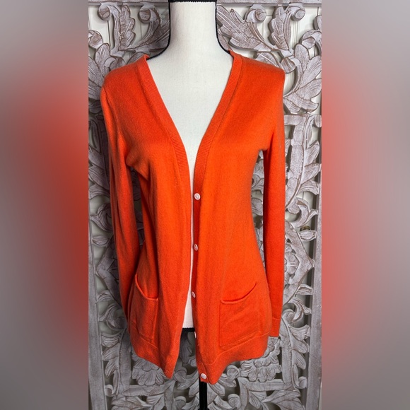 GAP Sweaters - GAP Orange Cozy Wool Blend Cardigan Sweater Sz M